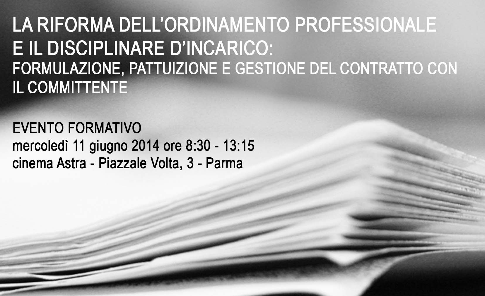 Seminario "La riforma dell'ordinamento professionale e il disciplinare di incarico"